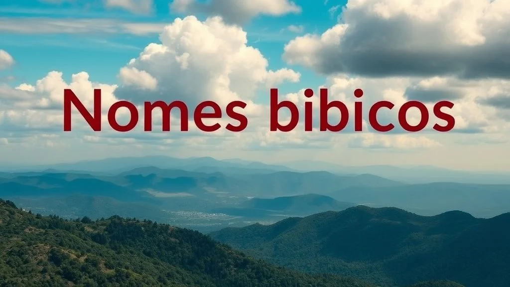Nomes bíblicos raros e seus significados